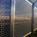 Direct Metals Woven Wire Mesh Panel Inserts For Fence At A Security Facility